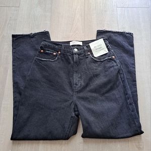 Black Abercrombie Ankle Straight Jeans